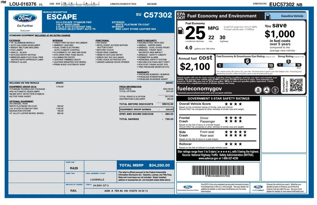 2014 Ford Escape Titanium thumbnail 7