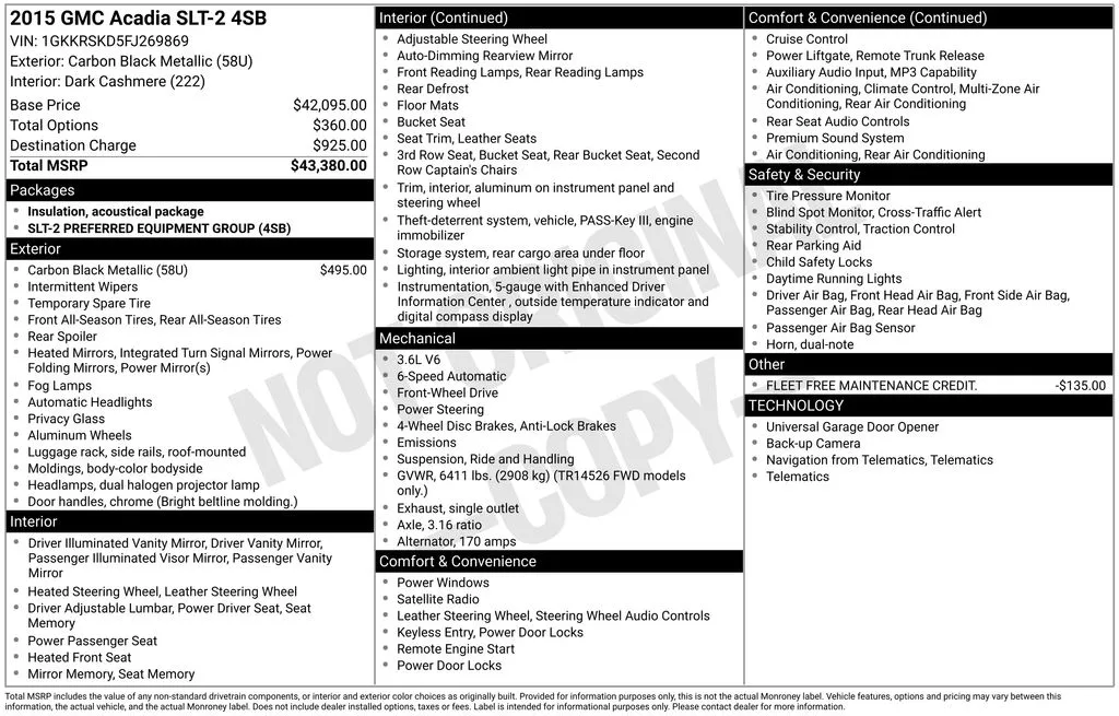 2015 GMC Acadia SLT-2 thumbnail 31