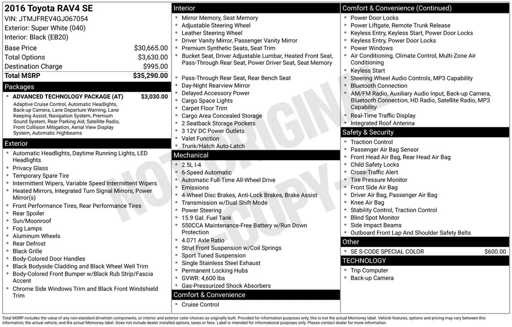 2016 Toyota RAV4 SE thumbnail 27